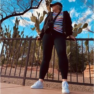 Brandy Melville Aleena Cotton Rainbow Stripe Tee Size 10 T-shirt